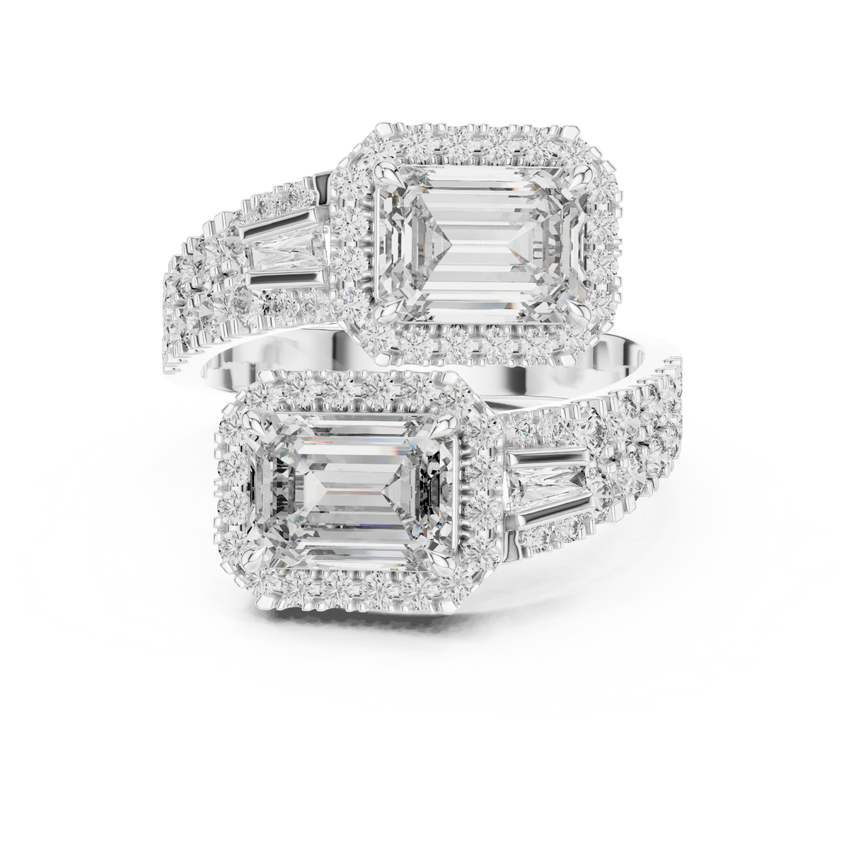 Bottom shank and hallmark view of 14K Gold Lab Diamond Ring showing smooth polished finish, 14K gold metal stamp, and intricate under gallery basket construction engineered for maximum comfort and durability during daily wear.