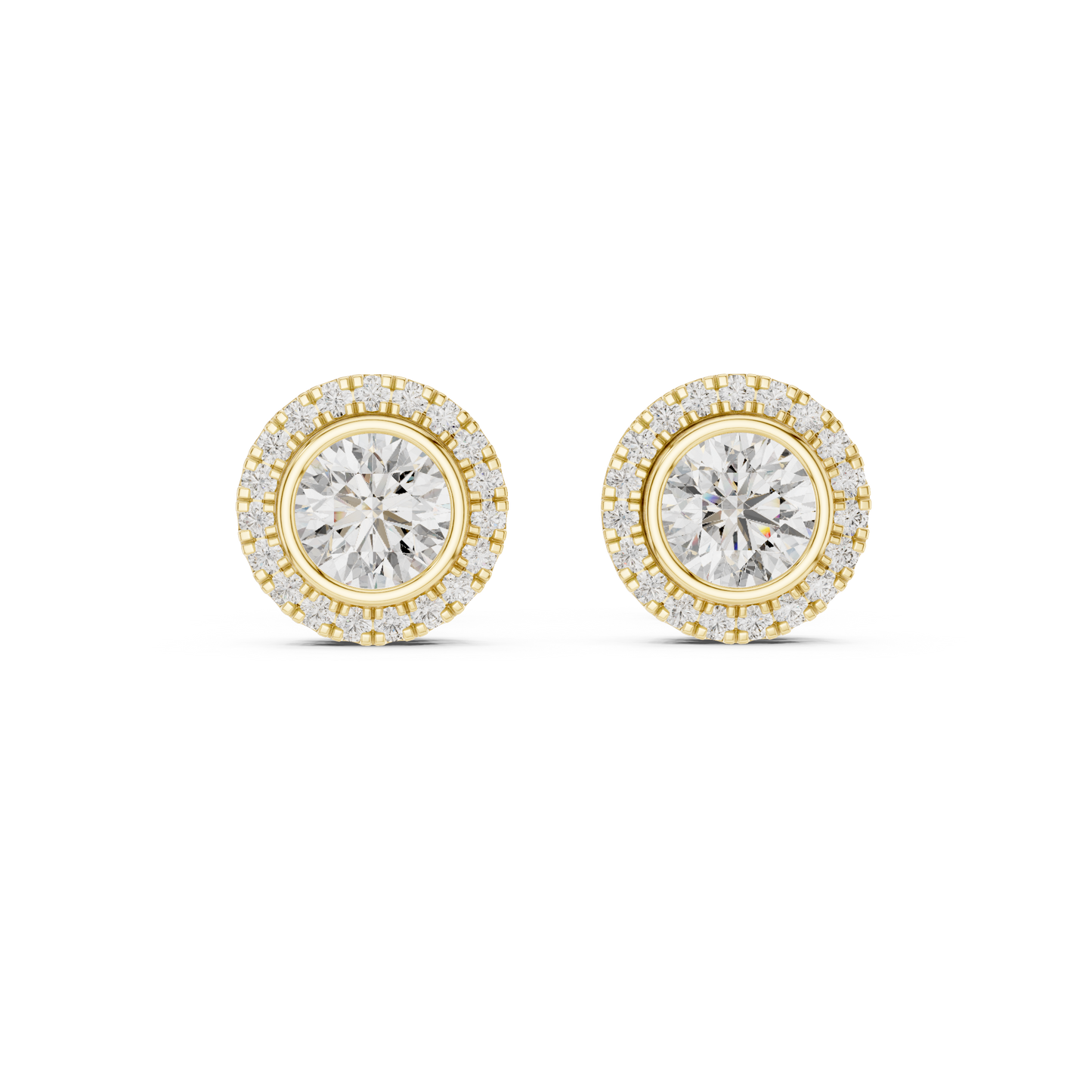 Brilliant Round Cut Moissanite Stud Earrings