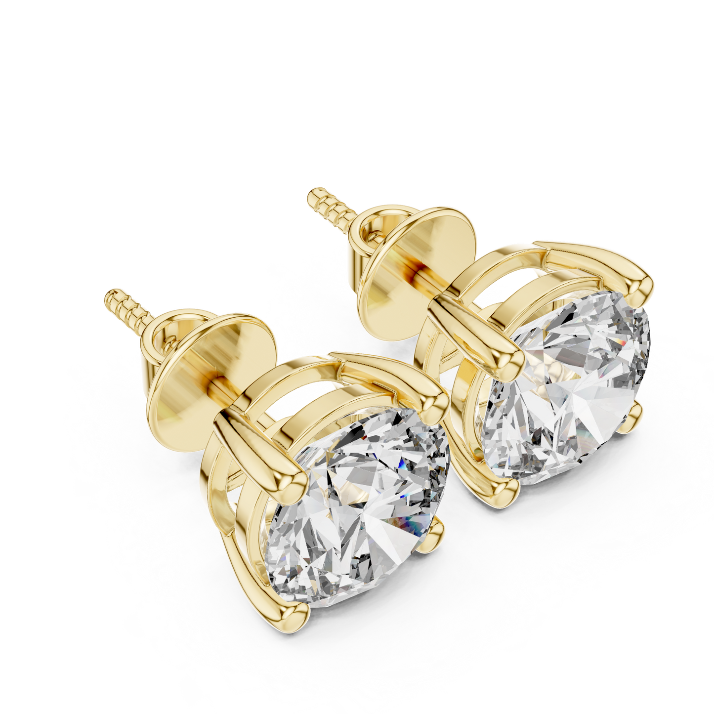 Classic 4 Prong Diamond Earring Setting