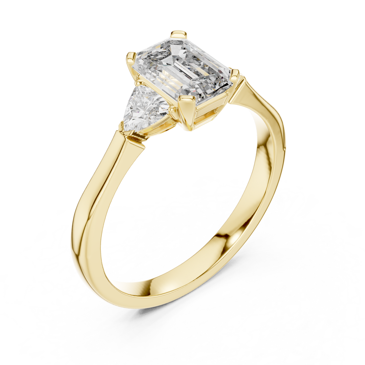 Close up of the artisan craftsmanship behind the 14K gold collet setting showing the attention to detail that sets HB Prestige Jewels apart from mass produced jewelry items

