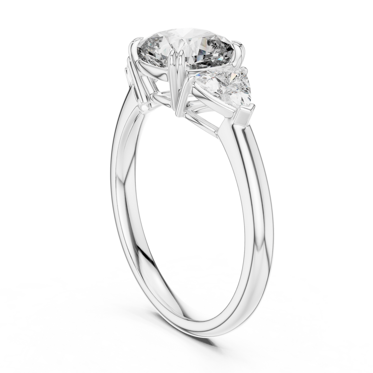 Cushion Cut Lab Diamond Ring Sunlight Reflection View