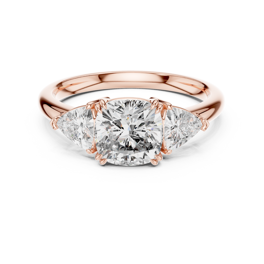 Maison Crafted Diamond Ring | Cushion Three Stone | An Icon Of Everlasting Desire