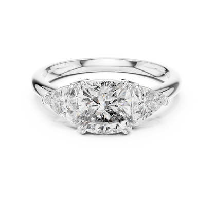 Maison Crafted Diamond Ring | Cushion Three Stone | An Icon Of Everlasting Desire