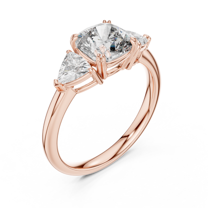 Maison Crafted Diamond Ring | Cushion Three Stone | An Icon Of Everlasting Desire