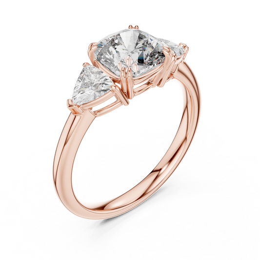 Maison Crafted Diamond Ring | Cushion Three Stone | An Icon Of Everlasting Desire