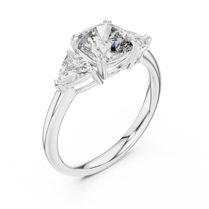 Maison Crafted Diamond Ring | Cushion Three Stone | An Icon Of Everlasting Desire