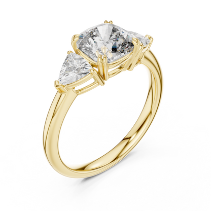 Maison Crafted Diamond Ring | Cushion Three Stone | An Icon Of Everlasting Desire
