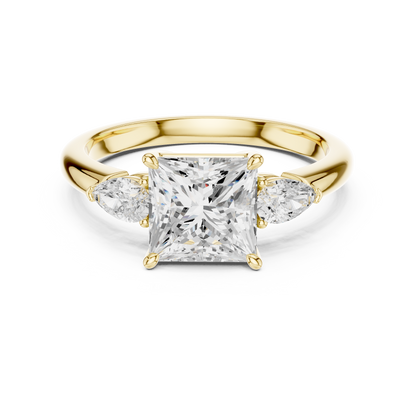 Princess Solitaire Diamond Ring | Rose Gold Finish | Sophisticated Bridal Promise Engagement Jewelry