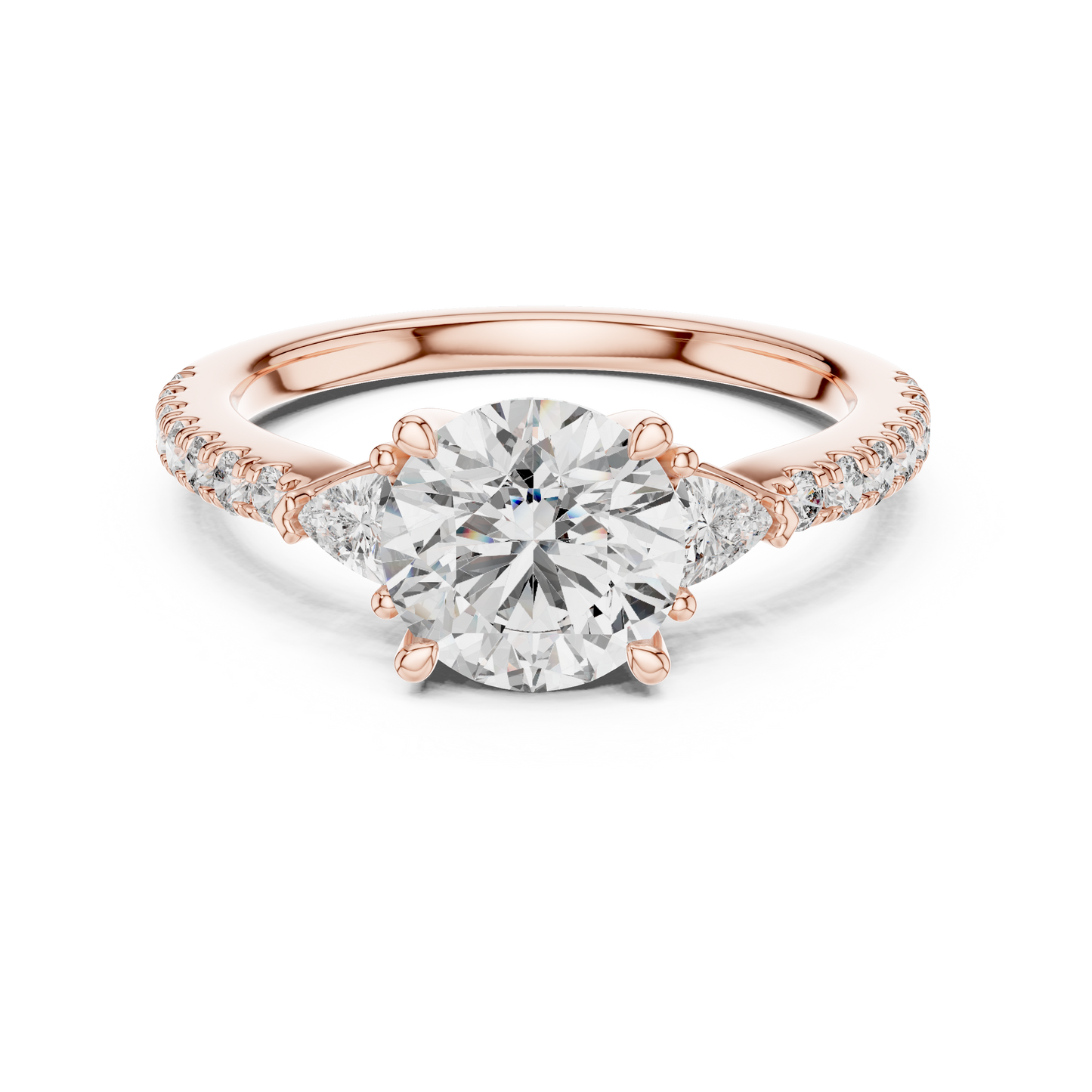 Exclusive Solitaire Engagement Ring | Diamond Accented Shank | Luxury Commitment Symbol Design