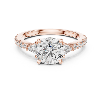 Exclusive Solitaire Engagement Ring | Diamond Accented Shank | Luxury Commitment Symbol Design