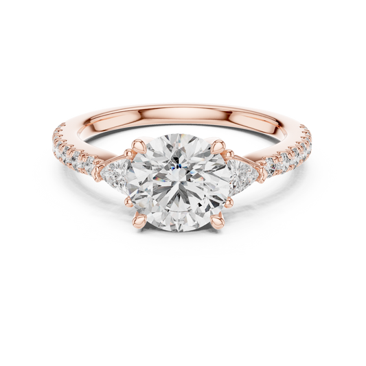 Exclusive Solitaire Engagement Ring | Diamond Accented Shank | Luxury Commitment Symbol Design