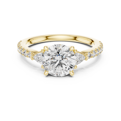 Exclusive Solitaire Engagement Ring | Diamond Accented Shank | Luxury Commitment Symbol Design