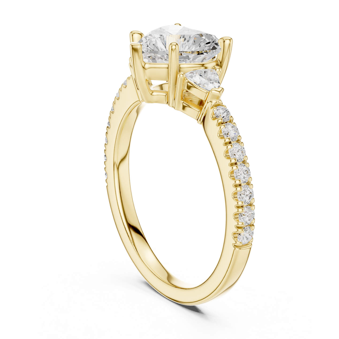Haute Heart Diamond Ring | Couture Silver Gold Plated Brilliance | Where Forever Finds Form