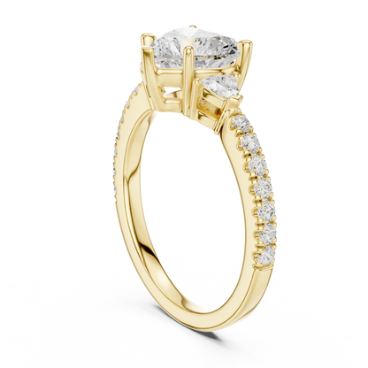 Haute Heart Diamond Ring | Couture Silver Gold Plated Brilliance | Where Forever Finds Form
