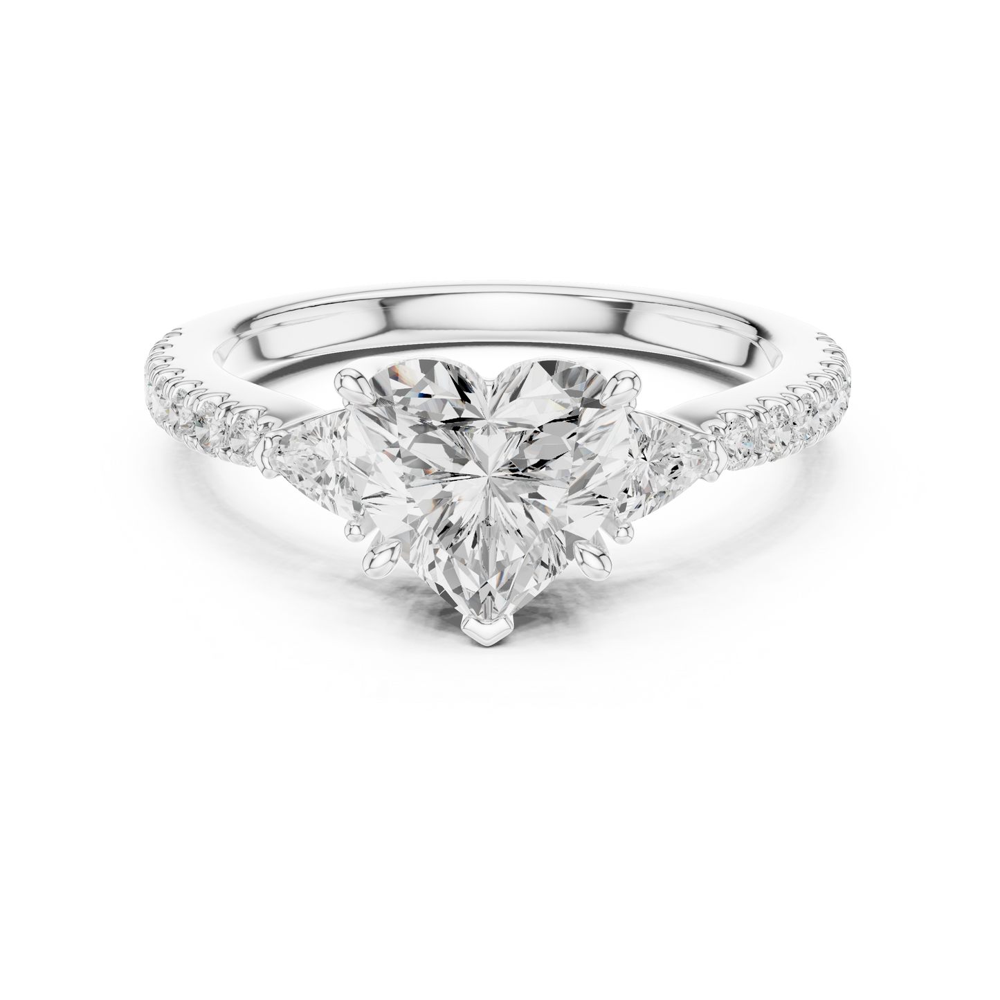 Haute Heart Diamond Ring | Couture Silver Gold Plated Brilliance | Where Forever Finds Form