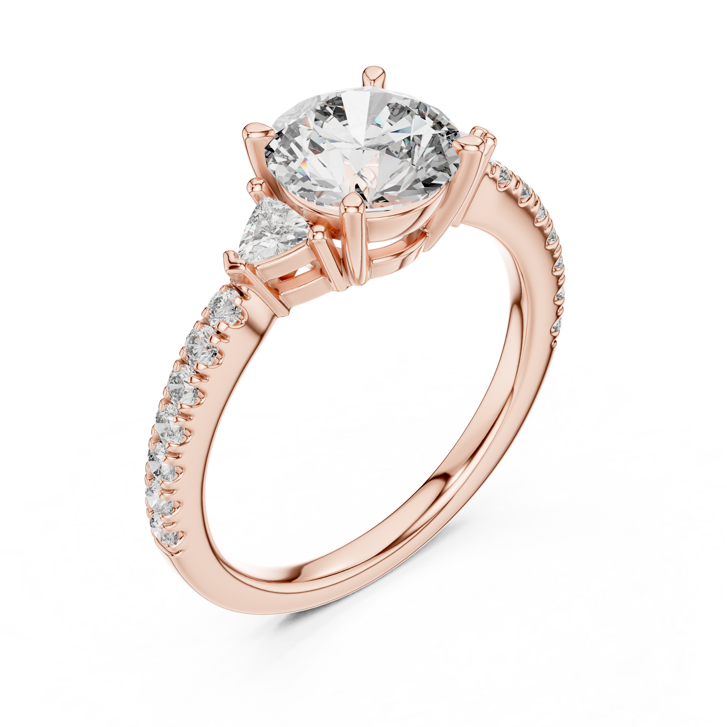 Exclusive Solitaire Engagement Ring | Diamond Accented Shank | Luxury Commitment Symbol Design