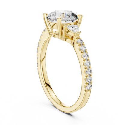 Exclusive Solitaire Engagement Ring | Diamond Accented Shank | Luxury Commitment Symbol Design