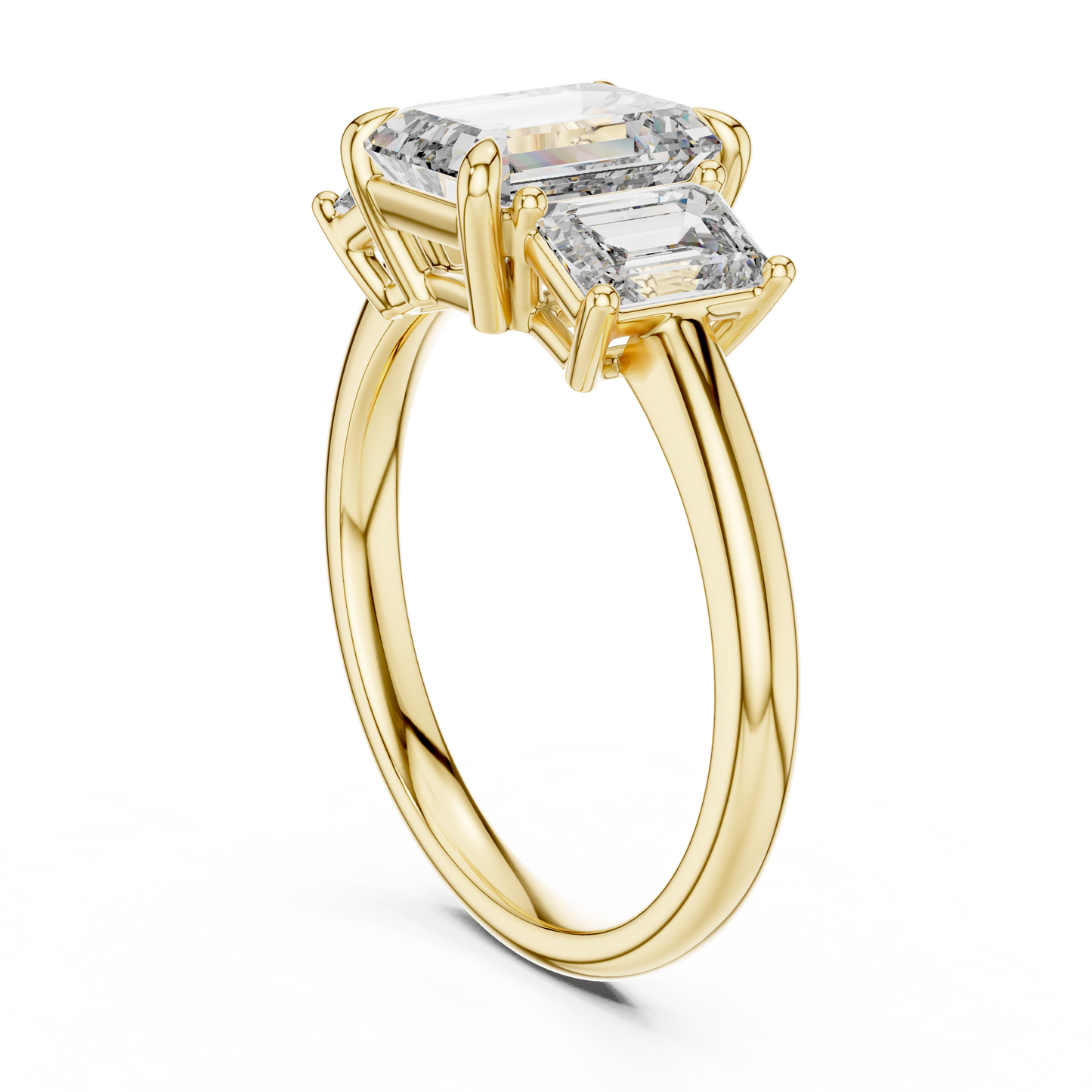 Trilogy Emerald Diamond Ring | Lab Grown Luxury | Bold Engagement Symbol Of Forever