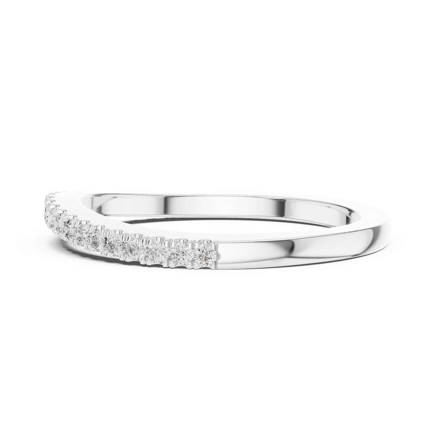 Premium Diamond Wedding Ring | Luxury Stackable 925 Sterling Silver Band | Fine Jewelry Crafted For Eternal Romance
