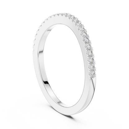 Premium Diamond Wedding Ring | Luxury Stackable 925 Sterling Silver Band | Fine Jewelry Crafted For Eternal Romance