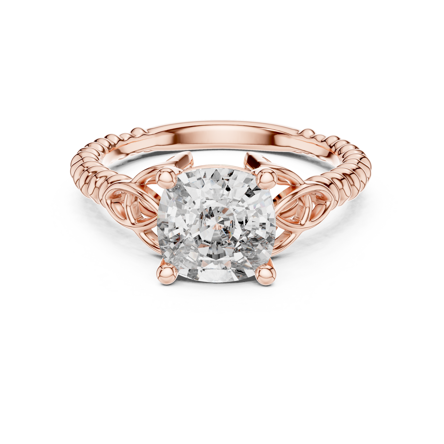 2.43Ct EtheriaArc™  Cushion Solitaire Ring – Air-Lift Setting • Clean Contour Silhouette