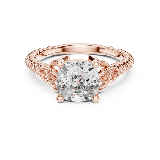 2.43Ct EtheriaArc™  Cushion Solitaire Ring – Air-Lift Setting • Clean Contour Silhouette