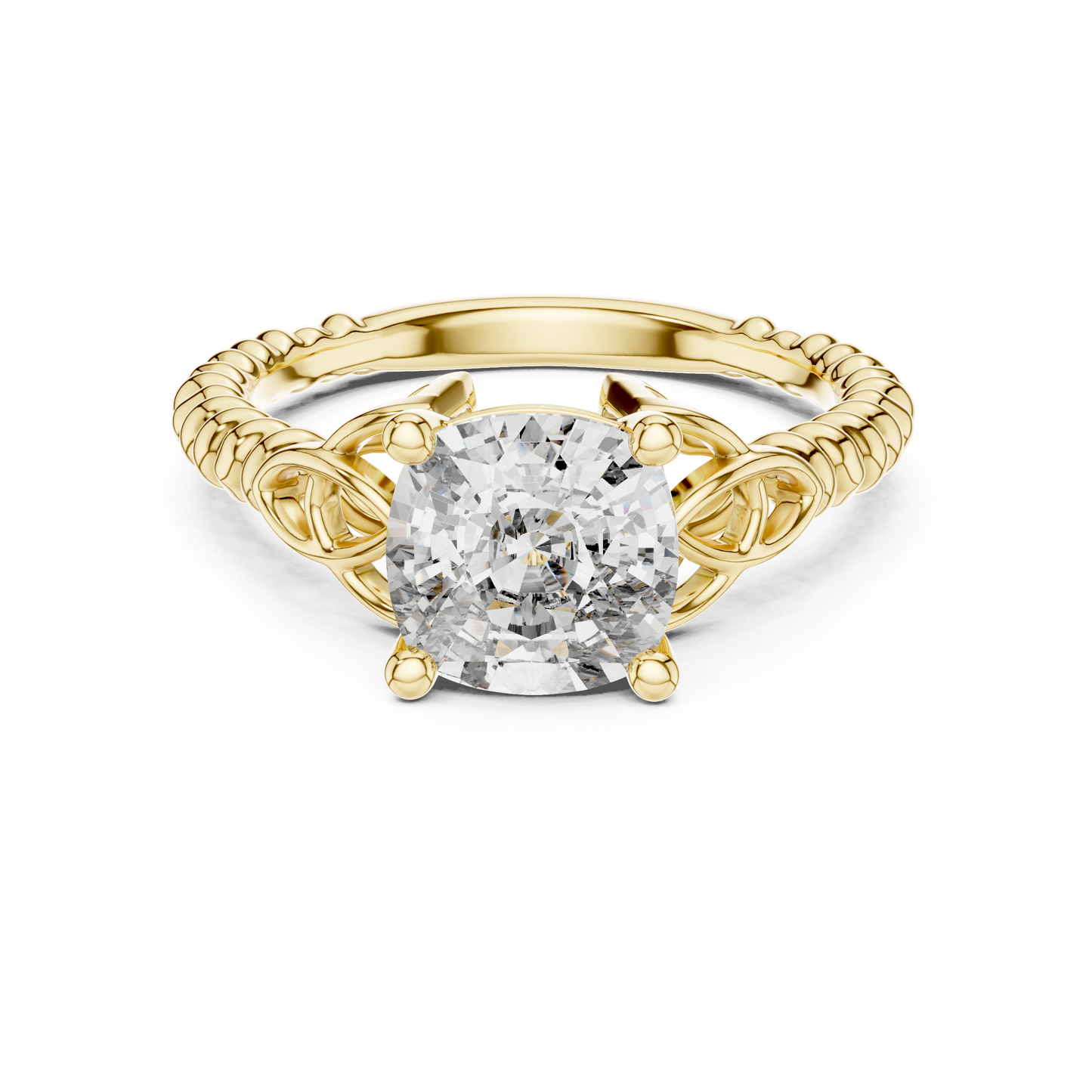 2.43Ct EtheriaArc™  Cushion Solitaire Ring – Air-Lift Setting • Clean Contour Silhouette