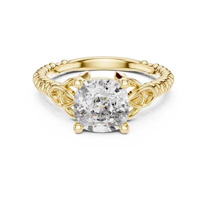 2.43Ct EtheriaArc™  Cushion Solitaire Ring – Air-Lift Setting • Clean Contour Silhouette
