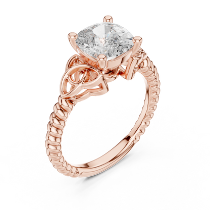 2.43Ct EtheriaArc™  Cushion Solitaire Ring – Air-Lift Setting • Clean Contour Silhouette