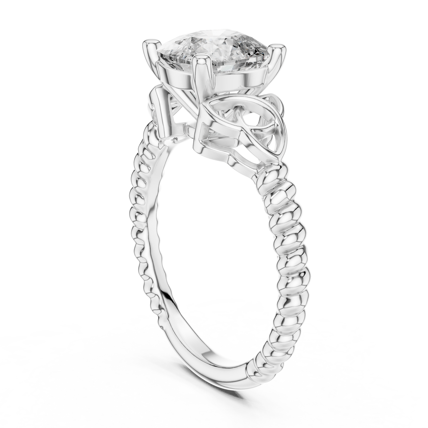 2.43Ct EtheriaArc™  Cushion Solitaire Ring – Air-Lift Setting • Clean Contour Silhouette