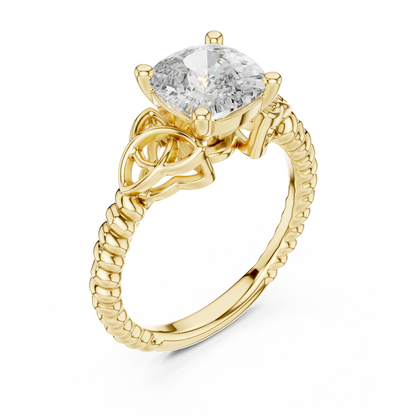 2.43Ct EtheriaArc™  Cushion Solitaire Ring – Air-Lift Setting • Clean Contour Silhouette