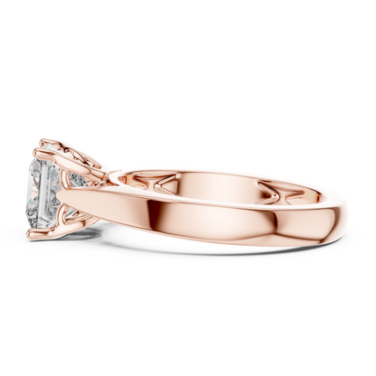 Collector Grade Princess Ring | Luxury Solid Gold Mounting | Investment Worth Engagement Jewelry