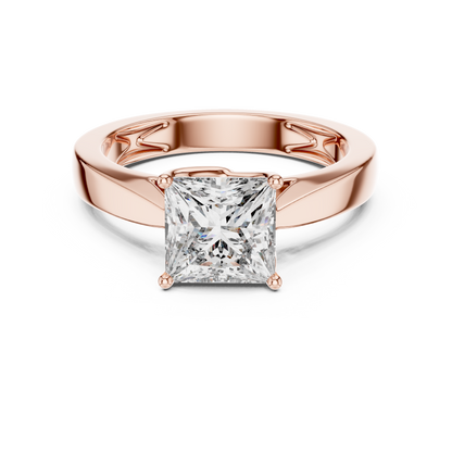 Collector Grade Princess Ring | Luxury Solid Gold Mounting | Investment Worth Engagement Jewelry