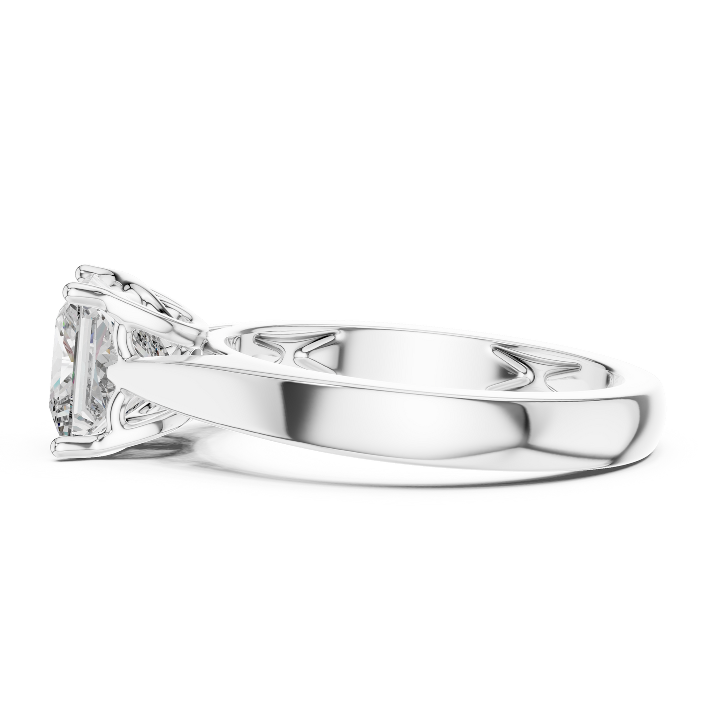 Collector Grade Princess Ring | Luxury Solid Gold Mounting | Investment Worth Engagement Jewelry