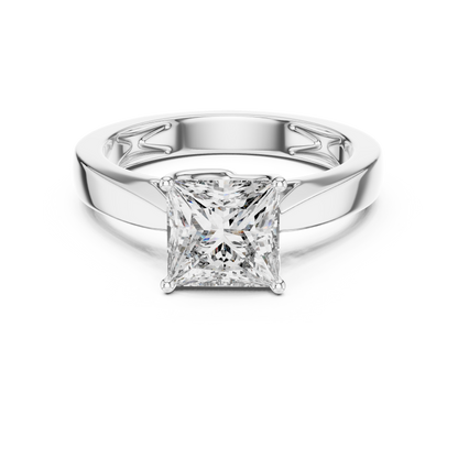 Collector Grade Princess Ring | Luxury Solid Gold Mounting | Investment Worth Engagement Jewelry
