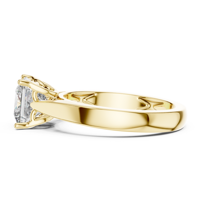 Collector Grade Princess Ring | Luxury Solid Gold Mounting | Investment Worth Engagement Jewelry