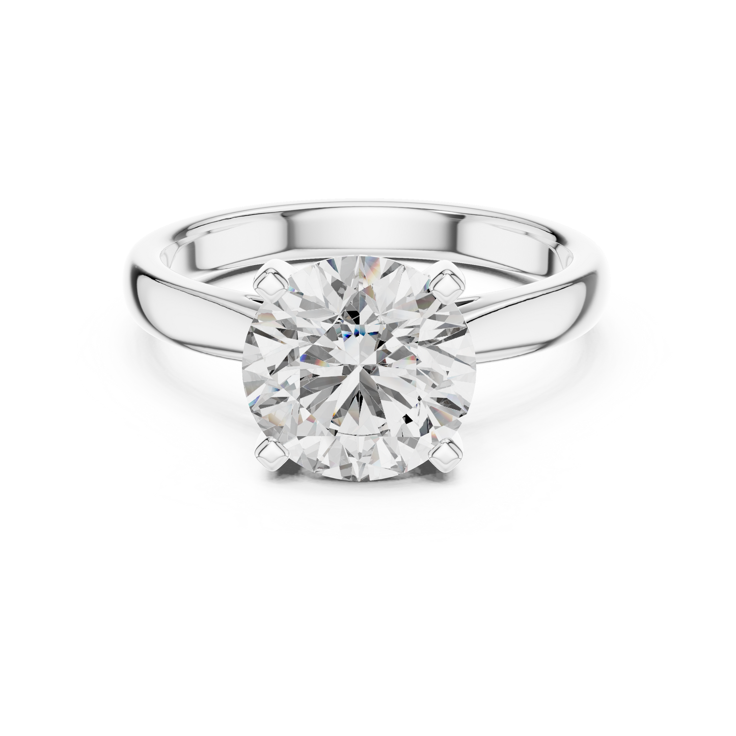 Refined Romance Design | Certified Diamond Solitaire | Exclusive Rose Silver Gold Plated Engagement Ring