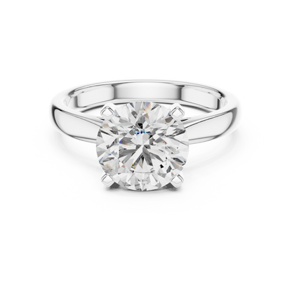 Refined Romance Design | Certified Diamond Solitaire | Exclusive Rose Silver Gold Plated Engagement Ring