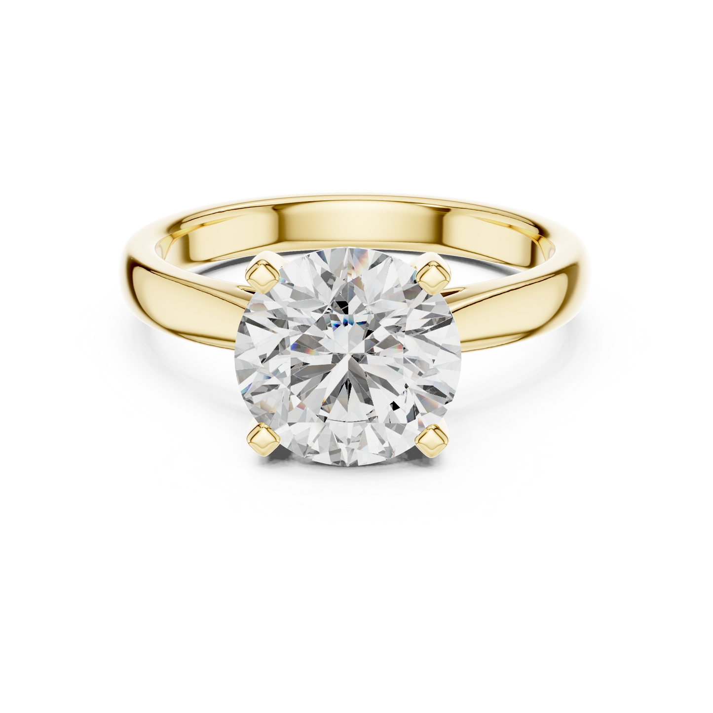 Refined Romance Design | Certified Diamond Solitaire | Exclusive Rose Silver Gold Plated Engagement Ring