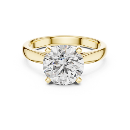 Refined Romance Design | Certified Diamond Solitaire | Exclusive Rose Silver Gold Plated Engagement Ring