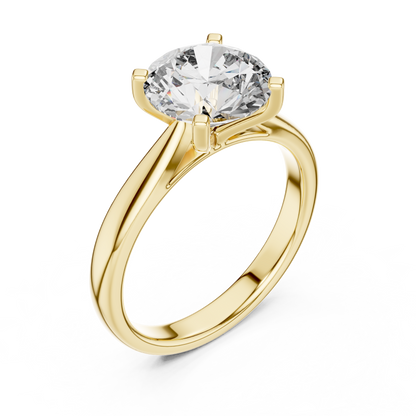 Refined Romance Design | Certified Diamond Solitaire | Exclusive Rose Silver Gold Plated Engagement Ring