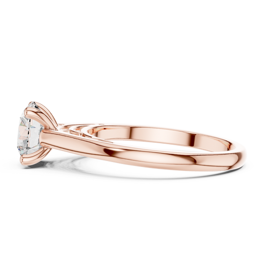 1.50CtSeraphiel Round Pure Sol Ring — Classic 4-Prong • Elegant High Dome Profile - Gift for Her