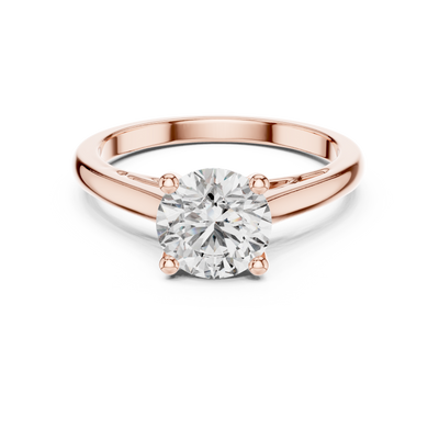 1.50CtSeraphiel Round Pure Sol Ring — Classic 4-Prong • Elegant High Dome Profile - Gift for Her