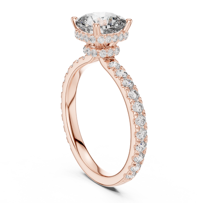 1.50Ct Crown Light Cushion Solitaire • Hidden Halo Lift • Artisan Micro-Pavé • Modern Heirloom Engagement Ring”