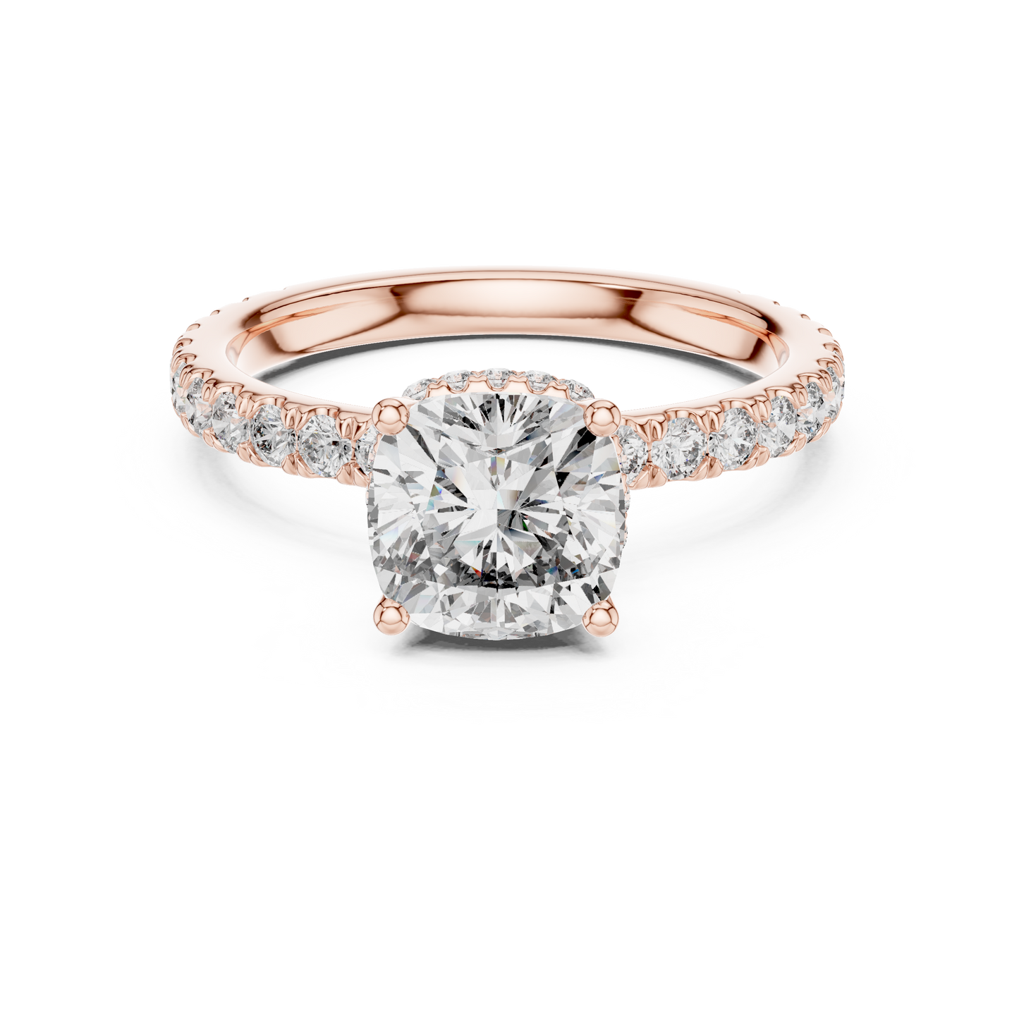 1.50Ct Crown Light Cushion Solitaire • Hidden Halo Lift • Artisan Micro-Pavé • Modern Heirloom Engagement Ring”