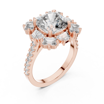 Brilliant cushion diamond ring radiates luxury elegance timeless sparkle for unforgettable engagements moments