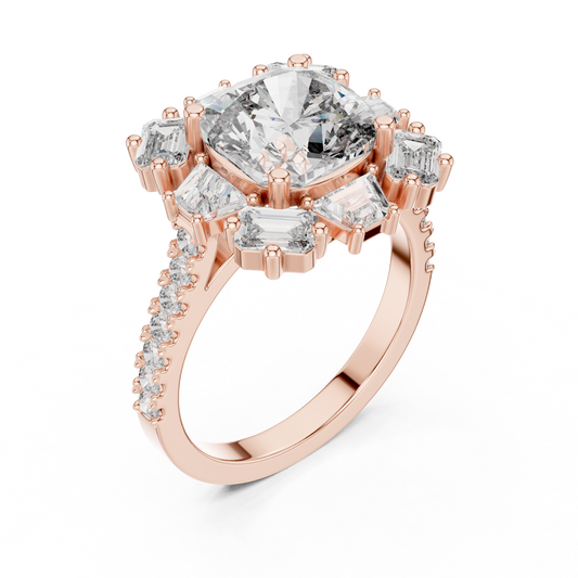 Brilliant cushion diamond ring radiates luxury elegance timeless sparkle for unforgettable engagements moments