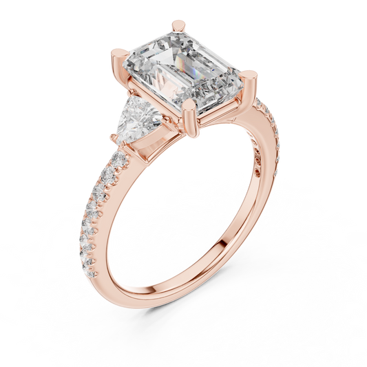 Sophisticated sparkle eternal style | handcrafted emerald diamond ring | celebrating everlasting commitment