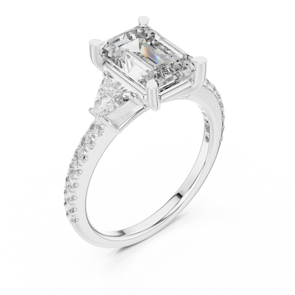 Sophisticated sparkle eternal style | handcrafted emerald diamond ring | celebrating everlasting commitment