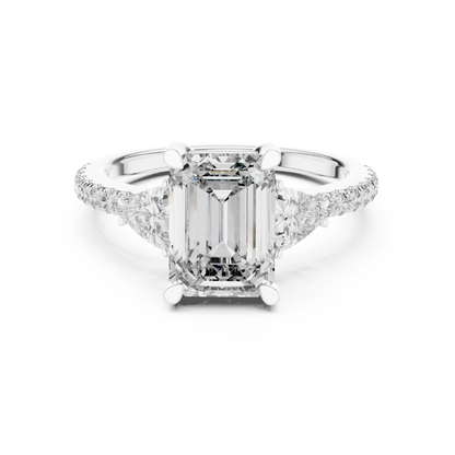 Sophisticated sparkle eternal style | handcrafted emerald diamond ring | celebrating everlasting commitment